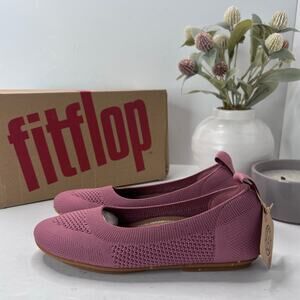 FitFlops Allegro Knit Ballet Flat Slip On Warm Rose Women 5 NWB